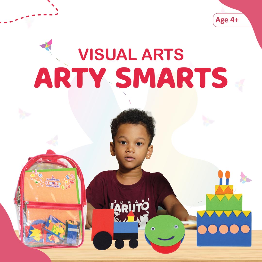 Arty Smarts – Visual Arts Creative Learning Kit (Age 4+ Yrs) with Video Tutorials & Instruction Manual